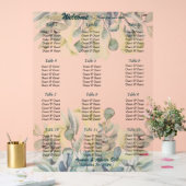 Weiße Calla Lily und Eukalyptus Acrylschild (Hochzeit)