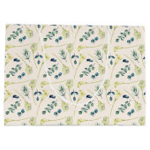 Weiße Calla Lily und Eukalyptus Große Geschenktüte (Rückseite)