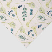 Weiße Calla Lily und Eukalyptus Seidenpapier (Detail)