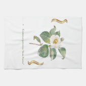 Weiße Camelia Geschirrtuch (Horizontal)