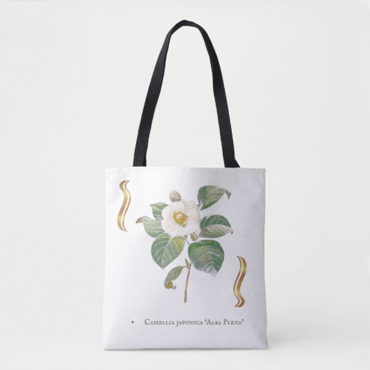 Weiße Camelia Tasche (Vorderseite)