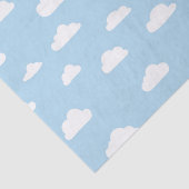 Weiße Cartoon-Wolken auf blauem Hintergrund-Muster Seidenpapier (Ausschnitt)