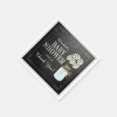 Weiße Chalkboard Mason Jar Vintag Look Dusche Serviette (Ecke)