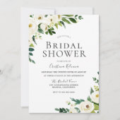 Weiße Champagner-Blume Elegantes Brautparty Einladung (Vorderseite)