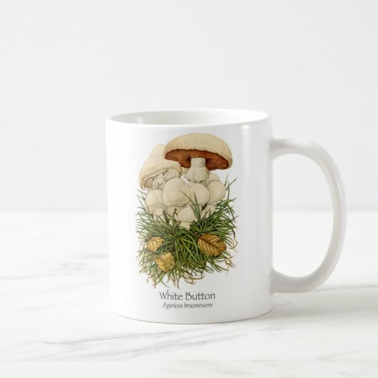 Weiße Champignon-Kaffeetasse Kaffeetasse (Rechts)