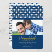 Weiße Chanukka-Davidssterne Feiertags-Grüße Feiertagskarte (Vorne/Hinten)