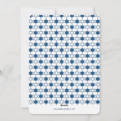 Weiße Chanukka-Davidssterne Feiertags-Grüße Feiertagskarte (Rückseite)