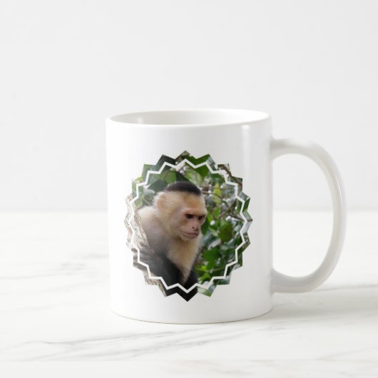 Weiße Cheeked Capuchin-Affe-Kaffee-Tasse Kaffeetasse (Rechts)