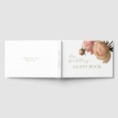 Weiße | Chic Blush Rose Hochzeit Gästebuch (Voll)