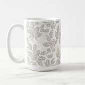 Weiße Chic Cream Floral Kaffeetasse (Links)