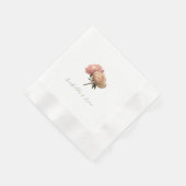 Weiße | Chic Florale Rosen Hochzeit Serviette (Ecke)