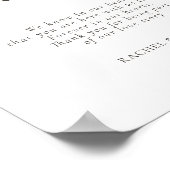Weiße | Chic-Hochzeit In Loving Memory Poster (Ecke)