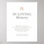 Weiße | Chic-Hochzeit In Loving Memory Poster (Vorne)