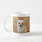 Weiße Chihuahua Kaffeetasse (Links)