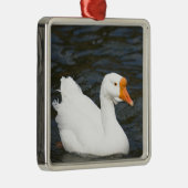 Weiße Chinesische Gänse Ornament Aus Metall (Rechts)