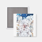 WEISSE CHRISTMAS MAGNET (Vorderseite/Rückseite)