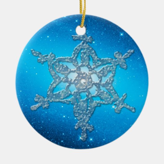 WEISSE CHRISTMAS Snowflake Ornament 6 (Vorne)
