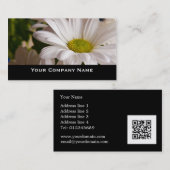 Weiße Chrysantheme-Blume kundenspezifische Visitenkarte (Vorne/Hinten)