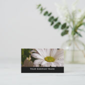 Weiße Chrysantheme-Blume kundenspezifische Visitenkarte (Stehend Vorderseite)