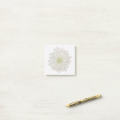 Weiße Chrysantheme-Haftnotizen Post-it Klebezettel (Auf Schreibtisch)