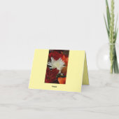 Weiße Chrysanthemumflorale Note Card Dankeskarte (Rückseite)