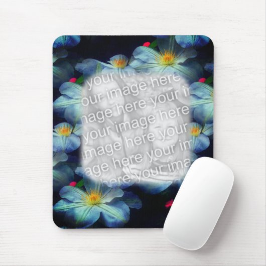 Weiße Clematitis Blume für Ihr Foto Mousepad (Mit Mouse)