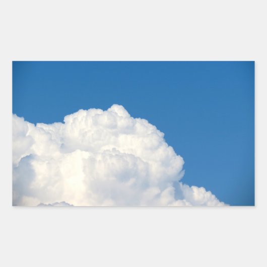 Weiße Cloud 9 Rechteckiger Aufkleber (Vorderseite)