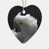 Weiße Cockatoo-Vogel-Verzierungen Keramik Ornament (Links)