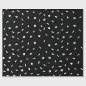 Weiße Confetti Dog PW Druckmuster individuell Geschenkpapier (Flach)