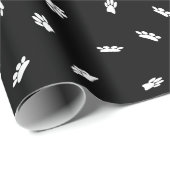 Weiße Confetti Dog PW Druckmuster individuell Geschenkpapier (Rolleneckpunkt)