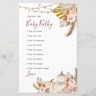 Weiße Cream Pumpkin Liebe Gebete für Baby-Zeichen