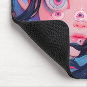 Weiße Creepy Niedlich Anime Girl Mousepad (Ecke)