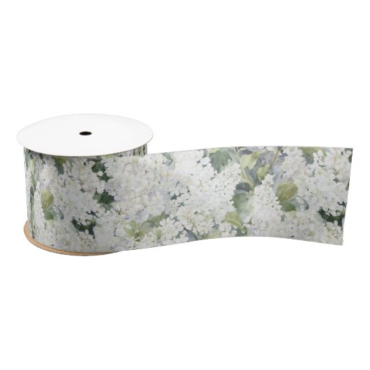 Weiße Creme-Blumen Hochzeit Chic Satinband (Spule)