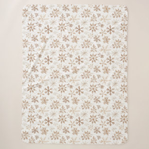 Weiße Creme-Schneeflocken Weihnachten  Sherpadecke