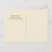 Weiße Creme Weiße Pastel Hydrangea Rettetest Datum Ankündigungspostkarte (Rückseite)