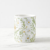 Weiße Cremeblüten Kaffeetasse (Mittel)