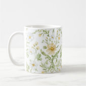 Weiße Cremeblüten Kaffeetasse (Links)