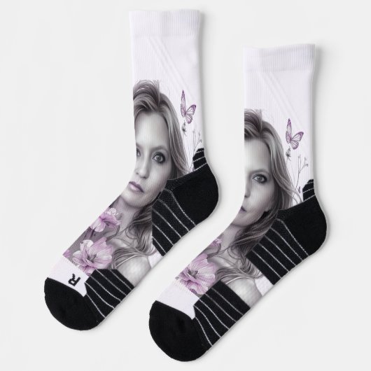 Weiße Crew Socken (Links)