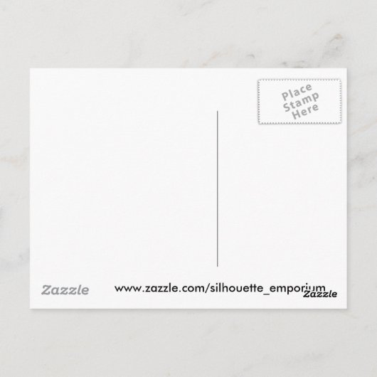 Weiße Cricket Postkarte (Rückseite)