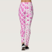 Weiße Crochet auf rosa Leggings (Rückseite)