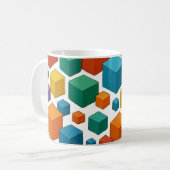 Weiße Cube-Tasse Kaffeetasse (Vorderseite Links)
