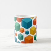 Weiße Cube-Tasse Kaffeetasse (Mittel)