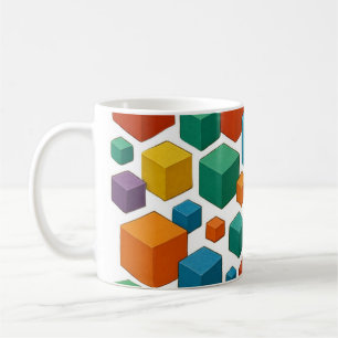 Weiße Cube-Tasse Kaffeetasse