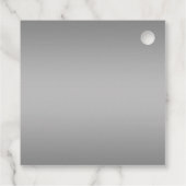 Weiße Cursive und Grau-Monogramm | Editierbare Far Geschenkanhänger (Rückseite)