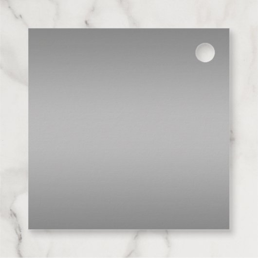 Weiße Cursive und Grau-Monogramm | Editierbare Far Geschenkanhänger (Rückseite)