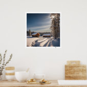 Weiße Dachkabine Poster (Küche)