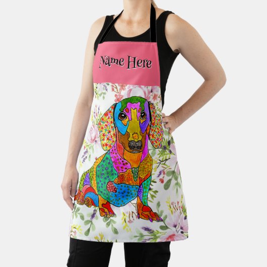 Weiße Dackel Hunde Schürze (InSitu)