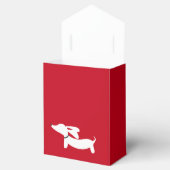 Weiße Dackel in Rot | LIEBE | Valentinstag Geschenkschachtel (Geöffnet)