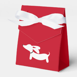 Weiße Dackel Liebe  Valentines des Rot-  am Tag Geschenkschachtel