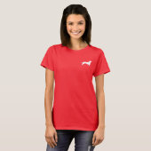 Weiße Dackel T-Shirt (Vorne ganz)